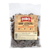 Produktbild von DIBO Barf-Leckerli Strauß Hundesnack glutenfrei und laktosefrei ohne Zucker 200 g - 2 x 200 g