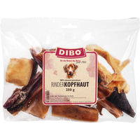 Produktbild von DIBO Rinderkopfhaut Kausnack für Hunde glutenfrei ohne Zucker 4 x 250 g - 4 x 250 g