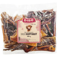 Produktbild von DIBO Rinderkopfhaut Naturkauartikel für Hunde ohne Konservierungsstoffe und Zucker 500g - 500 g