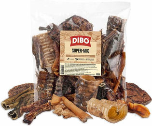 DIBO Super-Mix Naturkauartikel für Hunde mit Schwein Rind und Huhn ohne Konservierungsstoffe und Zucker 500g - 500 g – Bild 1 von 5