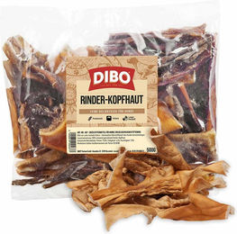 Produktbild von DIBO Zahnpflege-Snack Rinderkopfhaut Monoprotein 2x500g