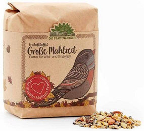 Die Stadtgärtner Große Mahlzeit Vogelfutter Streufutter für alle Vögel 1L – Bild 1 von 5