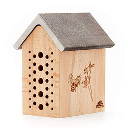 Die Stadtgärtner Insektenhotel aus Buchenholz mit robustem Stahldach in Braun – Bild 1 von 4