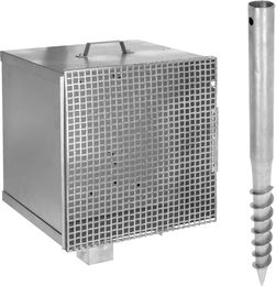 Produktbild von Diebstahlsicheres Elektrogehäuse aus verzinktem Stahl für 12V-Station AKO in Grau/Silber