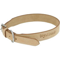 Produktbild von Diego & Louna Hundehalsband aus Naturleder in Beige 40 cm - 40 cm