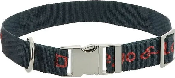 Diego & Louna Hundehalsband aus Nylon für erwachsene Hunde in Grau und Schwarz – Bild 1 von 2