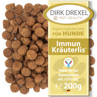 Produktbild von Dirk Drexel Immun Kräuterlis mit Colostrum für Hunde 200g zur Immunstärkung und Haut-Fell-Pflege - 100 x 2 g