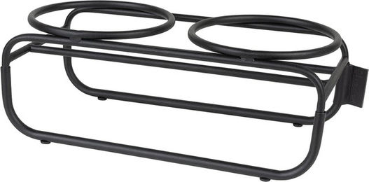 Produktbild von District70 Butler Erhöhter Napfhalter für Bambus Näpfe mit Edelstahl Schalen in Schwarz Größe M 1000ml