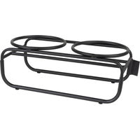 Produktbild von District70 Butler Erhöhter Napfhalter für Bambus Näpfe mit Edelstahl Schalen in Schwarz Größe M 1000ml