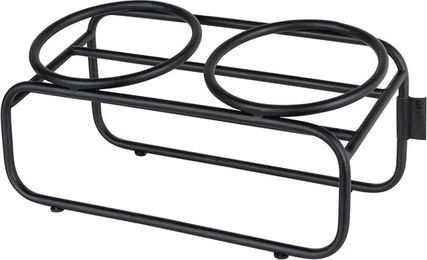 Produktbild von District70 Butler Napfhalter aus Edelstahl für Bambus-Näpfe für Katzen in Schwarz