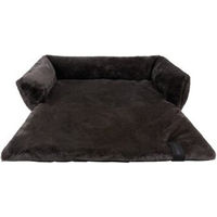 Produktbild von District70 Hundebett NUZZLE Sofa aus Plüsch dunkelgrau Größe L