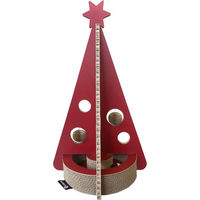 Produktbild von District70 Katzenkratzspielzeug Christmas Tree aus Kratzpappe in Rot