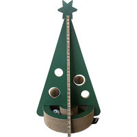 Produktbild von District70 Katzenkratzspielzeug Christmas Tree Kratzbrett aus Kratzpappe Grün