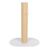 Produktbild von District70 Kratzbaum OASIS 70 in Weiß und Beige mit den Maßen 55 cm x 35 cm x 70 cm