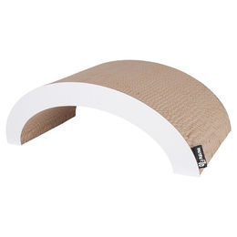 District70 Kratzmöbel Arch Kratzbett aus Kratzpappe für Katzen Größe S Weiß 60 x 28 x 20 cm – Bild 1 von 3