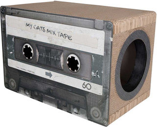 Produktbild von District70 Kratzpappe Mixtape Kratzbrett für Katzen Schwarz Größe L