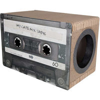Produktbild von District70 Kratzpappe Mixtape Kratzbrett für Katzen Schwarz Größe L
