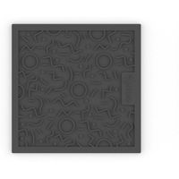 Produktbild von District70 QUEST Schleckmatte aus Silikon dunkelgrau 20x20 cm