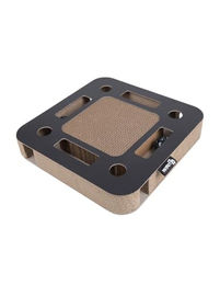 Produktbild von District70 SPY Interaktives Katzenspielzeug aus Kratzpappe mit Kugelbahn Schwarz 35 x 35 x 6 cm