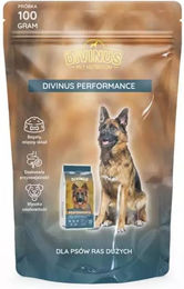 Produktbild von DIVINUS Performance Hundefutter Adult mit Huhn Rind und Schwein 100 g - 100 g