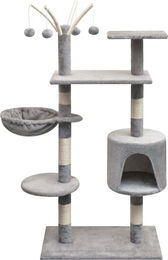 DKD Home Decor Katzen-Kratzbaum Grau aus Plüsch und Seil 96 x 35 x 125 cm – Bild 1 von 1