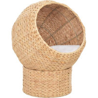 Produktbild von DKD Home Decor Katzenkorb aus Seegras in Natur mit herausnehmbarem Kissen 35 cm