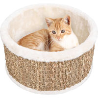 Produktbild von DKD Home Decor Kratzbaum für Katzen aus Seegras und Plüsch in Beige 36 cm