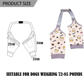 DKDDSSS Hund Ellenbogenbandage Erholung Sleeve für Vorderbeine bei Arthrose Gelb XXL – Bild 1 von 3