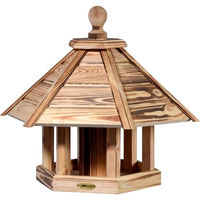 Produktbild von dobar Brillo Vogelfutterhaus aus Holz geflammt braun 45 x 45 x 47 cm
