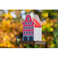 Produktbild von dobar Buntes Deko-Vogelhaus Münster aus FSC-zertifiziertem Holz in Rot - 1 Stk.