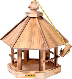 dobar Caliente Vogelhaus aus Massivholz zum Aufhängen geflammt FSC Natur Braun – Bild 1 von 11