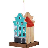 Produktbild von dobar Deko-Vogelhaus aus Holz in bunt und blau