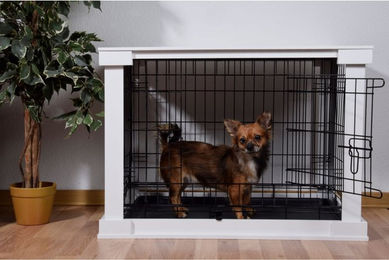 Produktbild von Dobar Design Haustierkäfig aus Holz mit Tischoberfläche Größe M