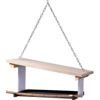 Produktbild von dobar Design Vogelfutterhaus Futura II hängend Weiß FSC-zertifiziert 38 x 22 x 18 cm