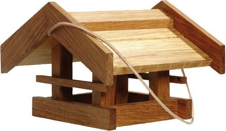 DOBAR Design-Vogelhaus Basis aus Holz in Braun mit Kordel 31x28x20 cm – Bild 1 von 10