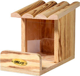 dobar Eichhörnchen-Futterstation aus FSC-Massivholz mit Futtersilo in Natur Braun – Bild 1 von 9