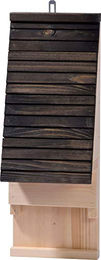 dobar Fledermauskasten aus Holz mit Belüftungsschlitzen Schwarz FSC Zertifiziert 19,5 x 14 x 53,5 cm – Bild 1 von 10
