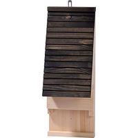Produktbild von dobar Fledermauskasten aus Holz mit Belüftungsschlitzen Schwarz FSC Zertifiziert 19,5 x 14 x 53,5 cm