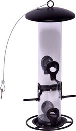 DOBAR Futterspender Futtersäule aus Metall mit 6 Futterplätzen Schwarz – Bild 1 von 2