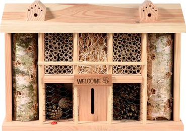 dobar green label Insektenhotel Alabama aus FSC Massivholz als Nisthilfe für Wildbienen in Naturoptik – Bild 1 von 8