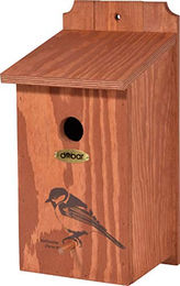 dobar Green Label Nistkasten Kohlmeise aus FSC-Holz für Wildvögel Braun 17 x 18 x 35 cm – Bild 1 von 13