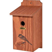 Produktbild von dobar Green Label Nistkasten Kohlmeise aus FSC-Holz für Wildvögel Braun 17 x 18 x 35 cm