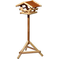 Produktbild von dobar Green Label Vogelfutterhaus aus FSC-zertifiziertem Holz mit Ständer in Braun