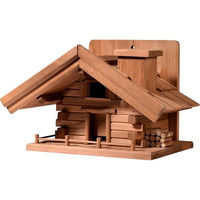 Produktbild von dobar Green Label Vogelfutterhaus St. Moritz aus FSC Massivholz in Braun 37 x 37 x 26 cm