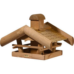 dobar Green Label Vogelhaus Blätterfall aus Holz für die Ständermontage Braun – Bild 1 von 5