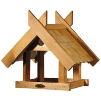 Produktbild von dobar Green Label Vogelhaus Blätterfall aus Holz für die Ständermontage Braun FSC-zertifiziert