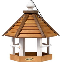 Produktbild von dobar Green Label Vogelhaus Goldener Oktober aus Holz zum Aufhängen für Wildvögel Braun Gold