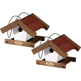 dobar Green Label Vogelhaus Herbstfrüchte 2er-Set aus Holz zum Aufhängen Bunt – Bild 1 von 5