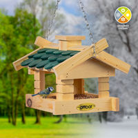Produktbild von dobar Green Label Vogelhaus Thule aus Holz mit Schindeldach zum Aufhängen in Grün
