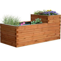 Produktbild von dobar Hochteich Superb Gartenteich aus FSC-zertifiziertem Kiefernholz mit Teichfolie 420 L Braun 180 x 78 x 78 cm